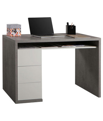 no brand scrivania privilegio 3 cassetti cm 110x60x75h cemento