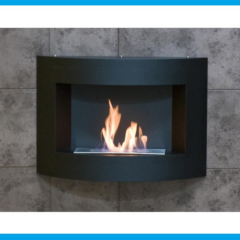 no brand stufa camino a bioetanolo round 35 kw dimensioni cm 63x155x45h