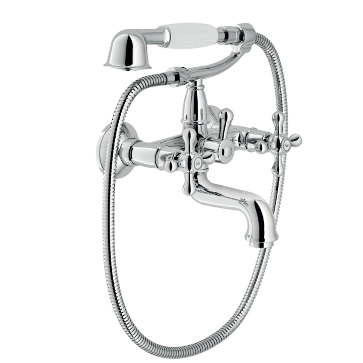 nobili rubinetto miscelatore vasca esterno doccetta 1 getto muro cr nobili serie grazia finitura cromo art grc5001cr