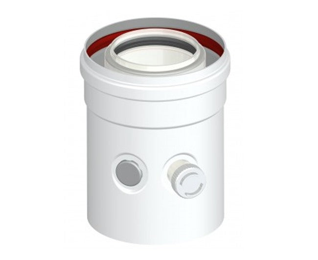 npe partenza verticale npe coassiale con ispezione bianca modello 60100 codice kp513060100 ean 8059173991440