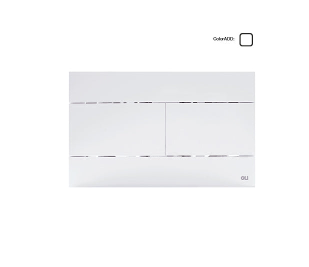 oli placca di comando oli slim dual doppio scarico in abs bianco