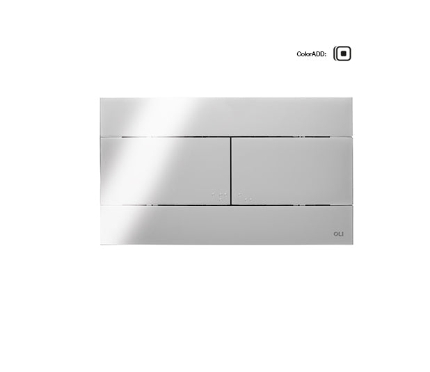 oli placca di comando oli slim dual doppio scarico in abs cromo lucida