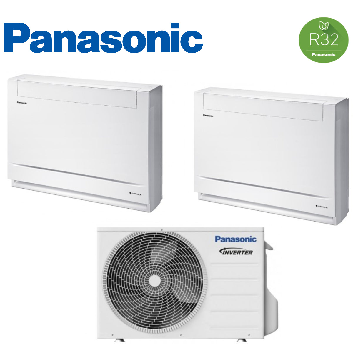 panasonic climatizzatore condizionatore panasonic dual split console da pavimento inverter 99 btu con cu 2z41tbe gas r 32 90009000 wi fi optional 1