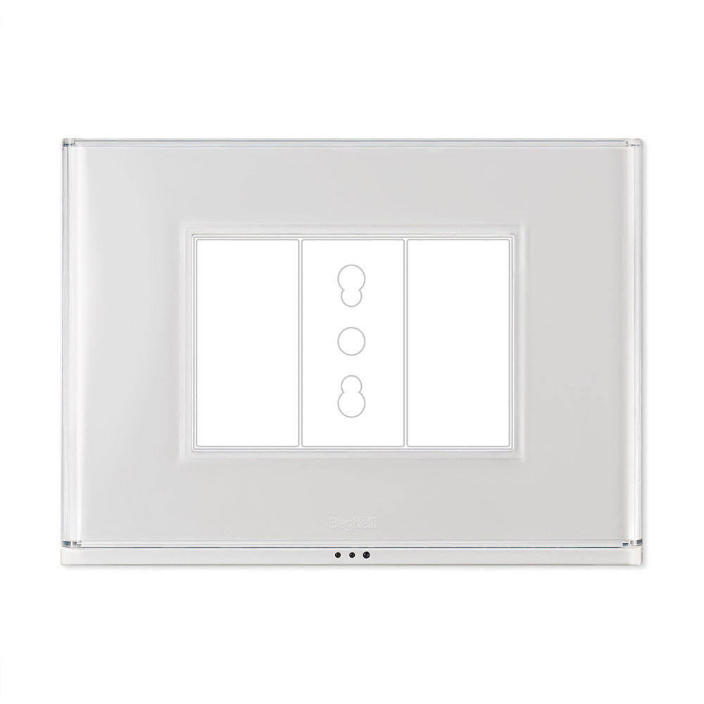 placca brain lite 3 frutti bianca beghelli codice 81231 ean 8002219848833