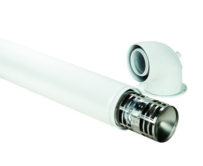 pucci fumisteria kit fumi hidros con tubo e curva coassiale modello 60100 codice kitc141p