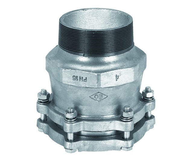 raccorderia atusa giunto filettato flangiato maschio zincato raccordo filettato in ghisa malleabile a cuore bianco modello 3 codice 7053 ean 8435049389045