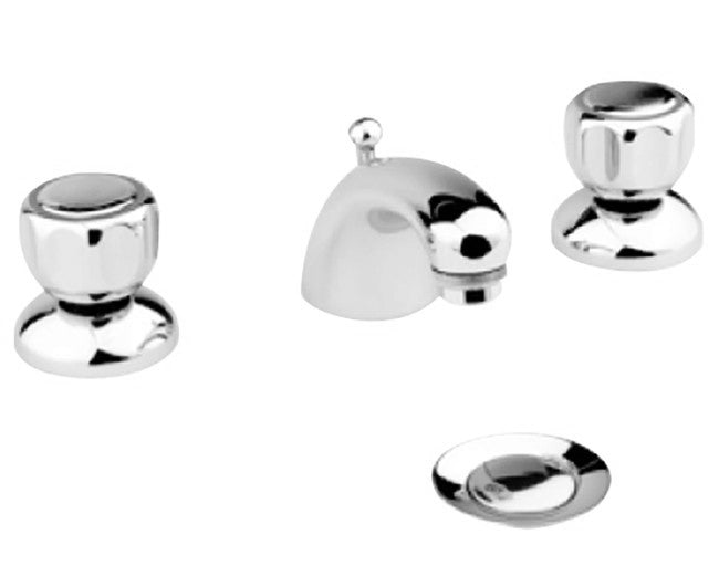 rubinetteria ata rubinetto a doppio comando a 3 fori ata italia serie patrizia completo di saltarello e scarico con diametro 114 ean 8059173997251