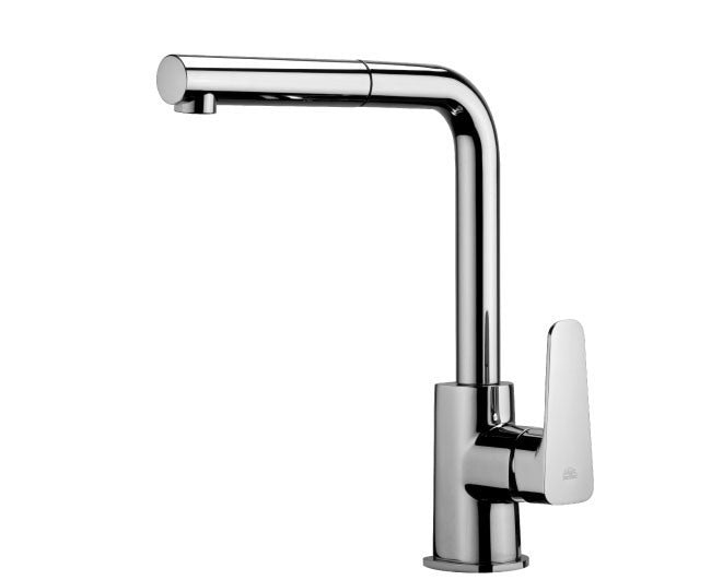 rubinetteria paffoni miscelatore paffoni serie sly monocomando per lavello monoforo colore cromato codice sy185 con doccia estraibile monogetto in abs ean 8020913069279