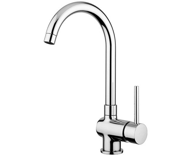 rubinetteria paffoni miscelatore paffoni serie stick monocomando per lavello monoforo colore cromato codice sk180 con canna orientabile ean 8020913070046