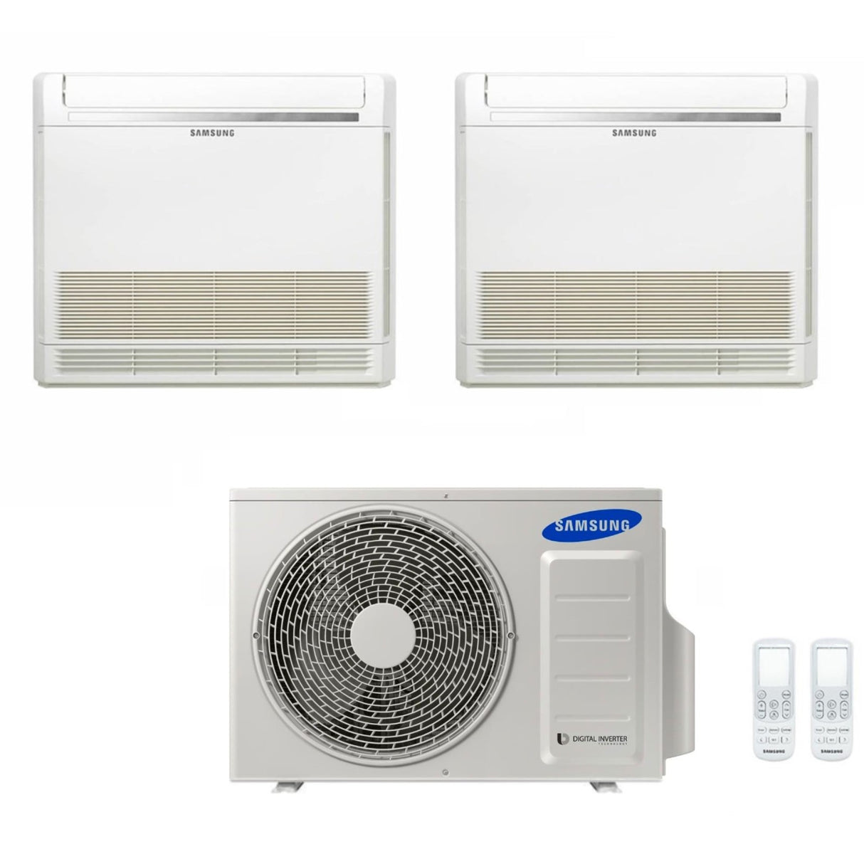 samsung climatizzatore condizionatore samsung dual split inverter console 99 con aj040txj2kgeu r 32 90009000 con telecomando incluso novita