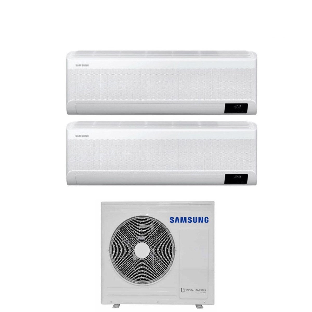 samsung climatizzatore condizionatore samsung dual split inverter serie cebu 1212 btu con aj068txj3kgeu r 32 wi fi integrato 1200012000 novita