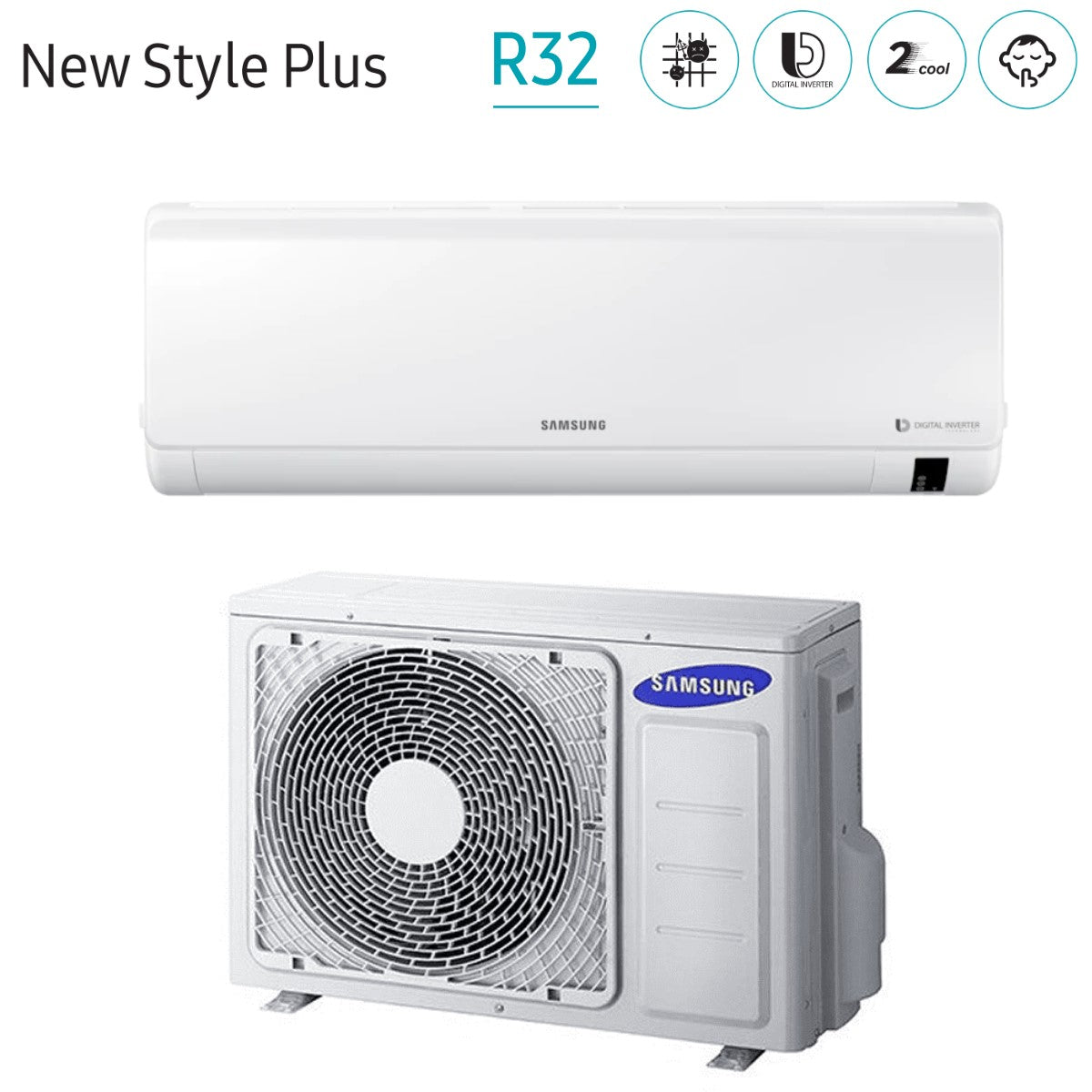 samsung climatizzatore condizionatore samsung inverter serie new style plus 18000 btu ar18nxfhbwkneu r 32 f ar18nfb classe a ean 8059657009579