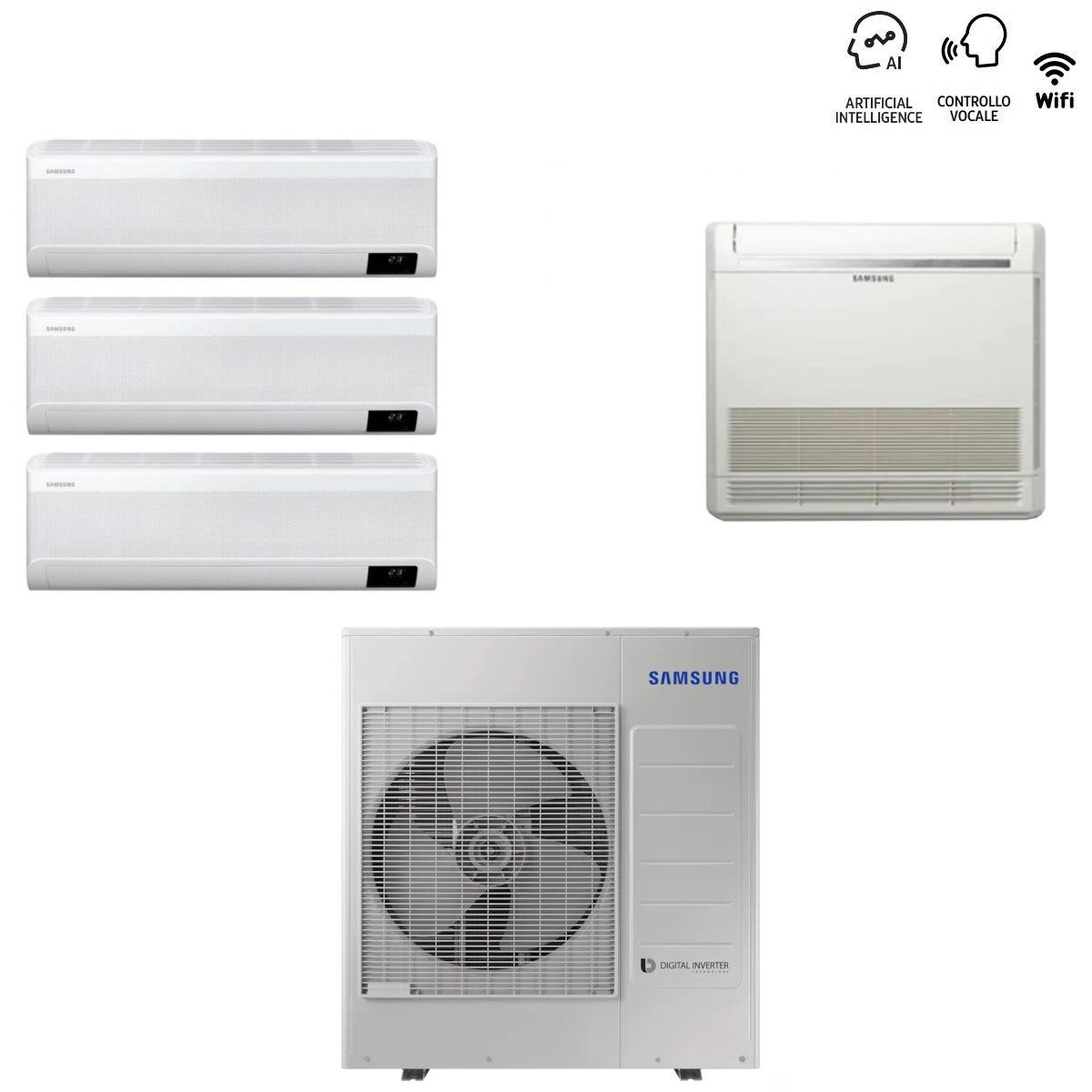 samsung climatizzatore condizionatore samsung quadri split inverter serie cebu 900090009000 console 9000 con aj080txj4kg r 32 wi fi integrato 9999 novita