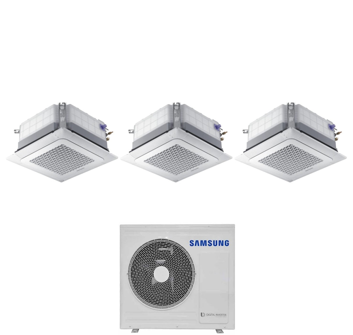 samsung climatizzatore condizionatore samsung trial split inverter cassetta 4 vie mini windfree 181818 con aj100txj5kgeu r 32 180001800018000 wi fi optional con griglia inclusa