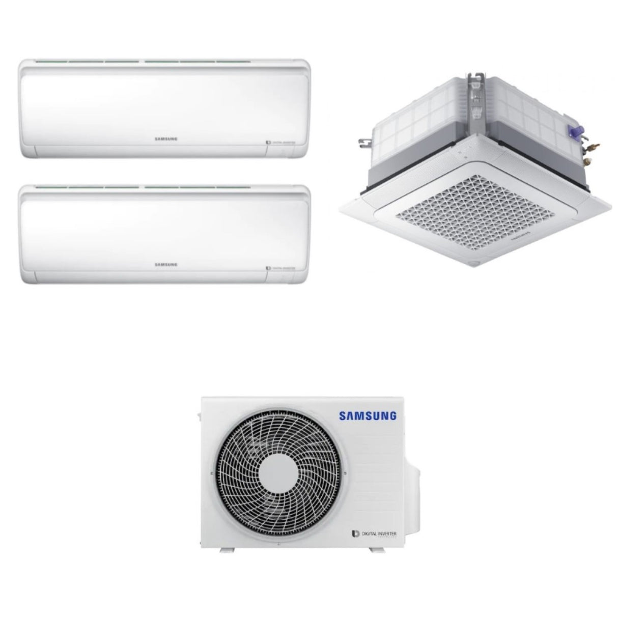 samsung climatizzatore condizionatore samsung trial split inverter serie maldives quantum 90009000 cassetta 12000 con aj052mcj3eheu r410 con pannello e telecomando incluso 9912