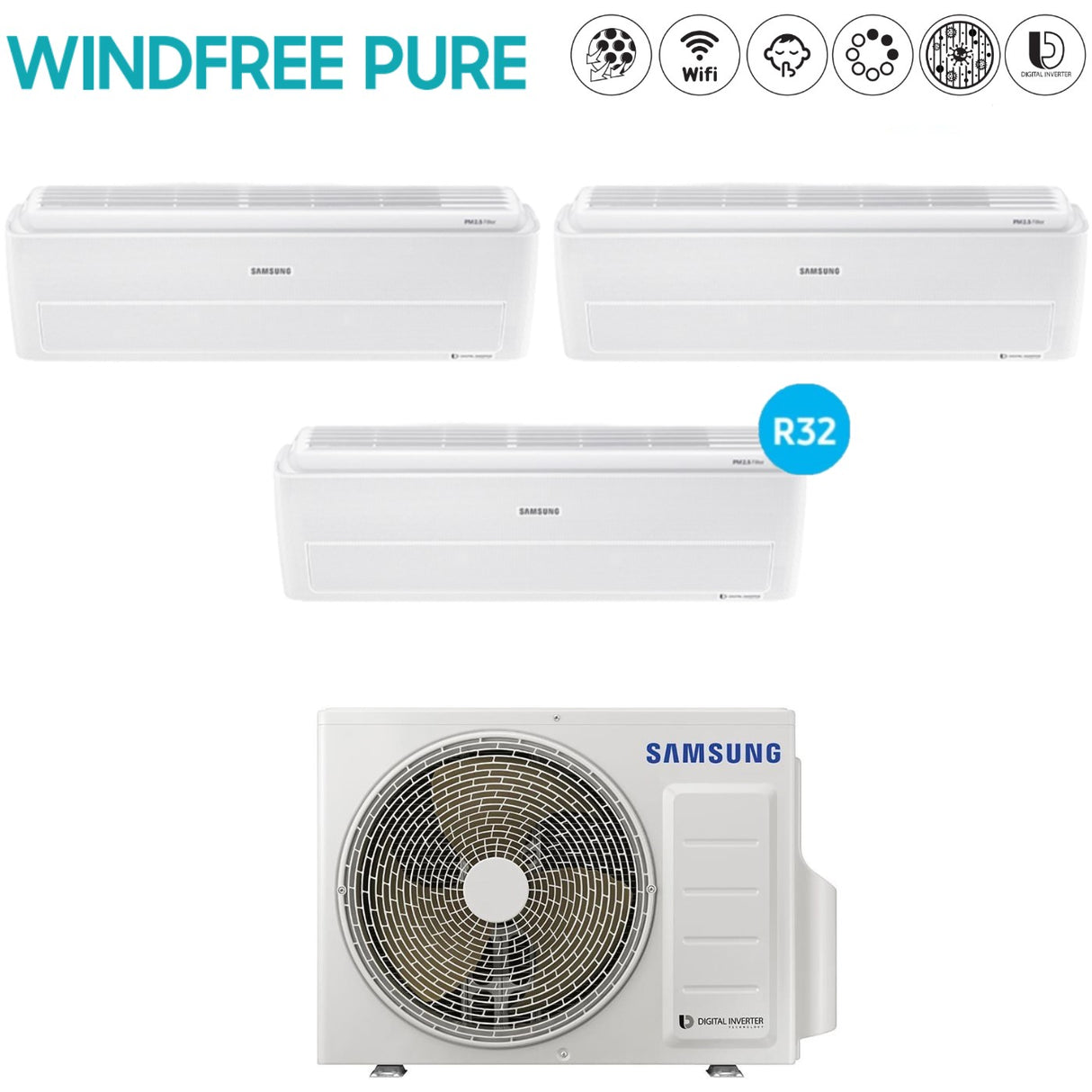 samsung climatizzatore condizionatore samsung trial split inverter serie windfree pure 91212 con aj068rcj r 32 wi fi integrato 90001200012000