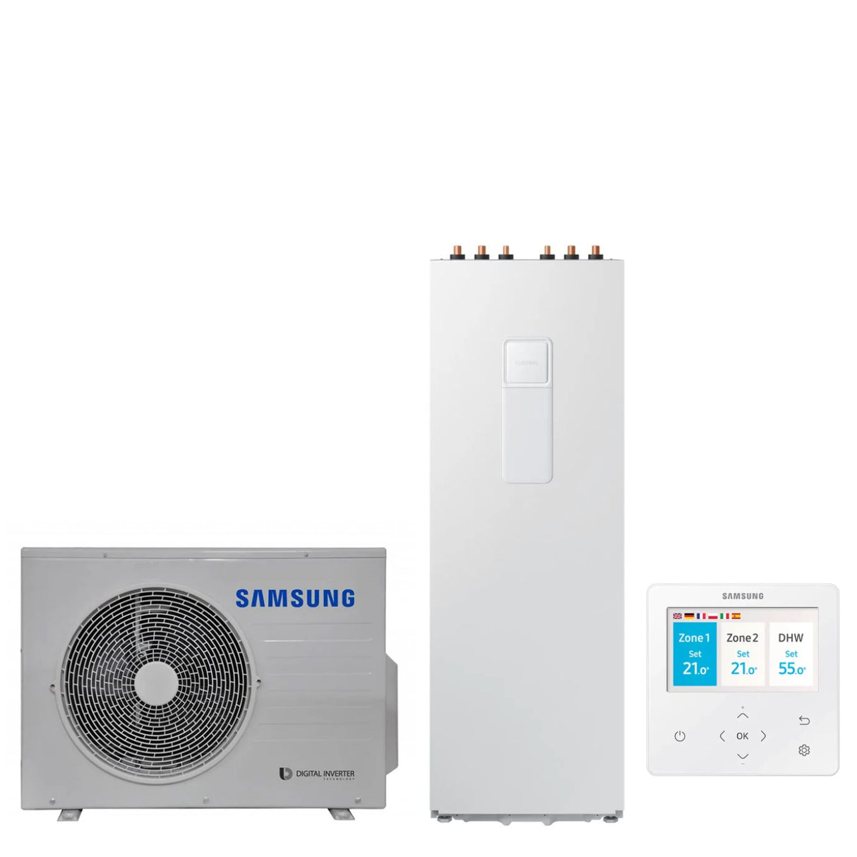 samsung pompa di calore aria acqua splittata climatehub samsung ae060rxedegeu bollitore ae260rnwsegeu di 260 litri con comando incluso