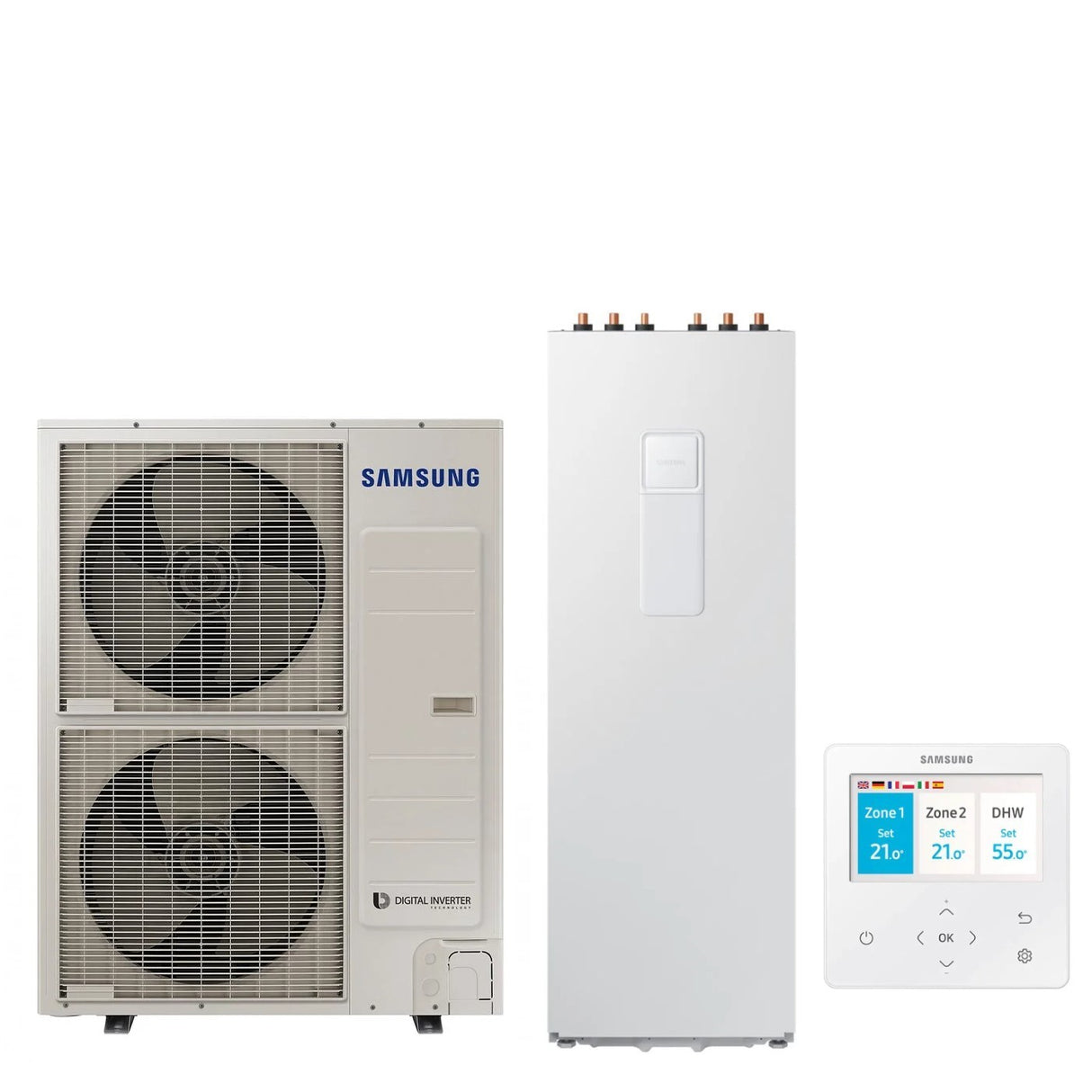 samsung pompa di calore aria acqua splittata climatehub samsung ae120rxydegeu bollitore ae260rnwmegeu di 260 litri con comando incluso