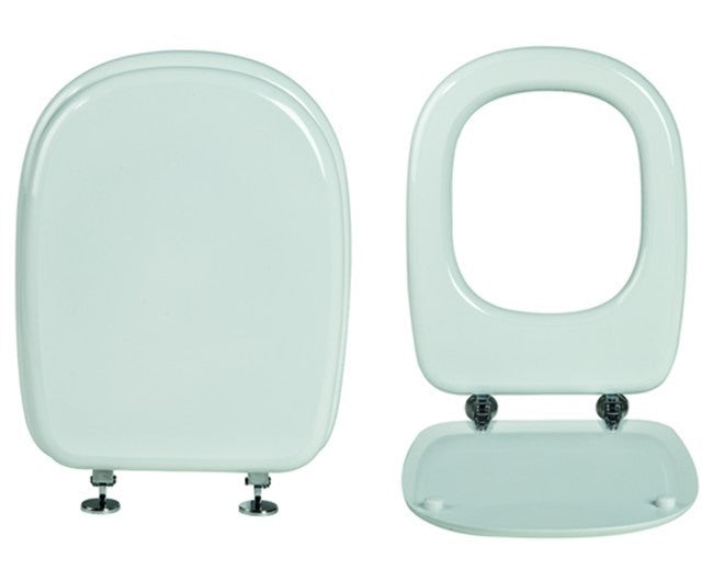 saniplast coprivaso per wc saniplast materiale mdf serie tesi con cerniera in metallo regolabile colore bianco a forma di lettera d ean 8014340524029