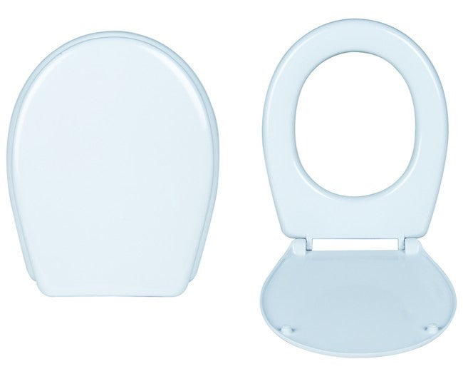 saniplast coprivaso per wc saniplast termoindurente modello tesi colore bianco con cerniera in acciaio inox a forma di lettera d ean 8014340913021