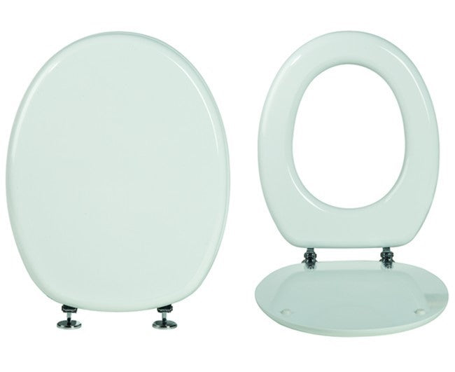 saniplast coprivaso saniplast in mdf serie exel con cerniera in metallo regolabile avvitabile dal basso forma ovale modello bianco ean 8014340520021