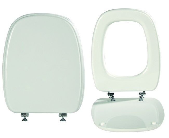 sapal coprivasi coprivaso sapal mdf serie elegant con cerniera fissa cromata in metallo cromato fissaggio dal basso modello bianco codice cwele ean 8054619975190