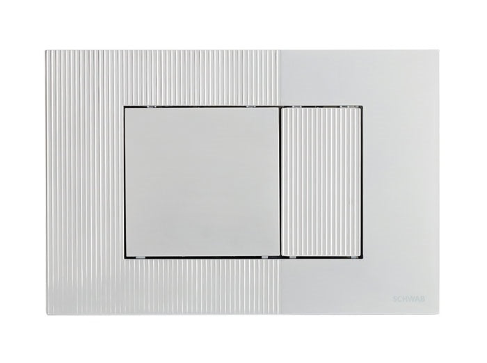 schwab placca doppio scarico schwab mod metis per cassetta di scarico up 199 cod p41 0110 0250 in abs cromato opaco