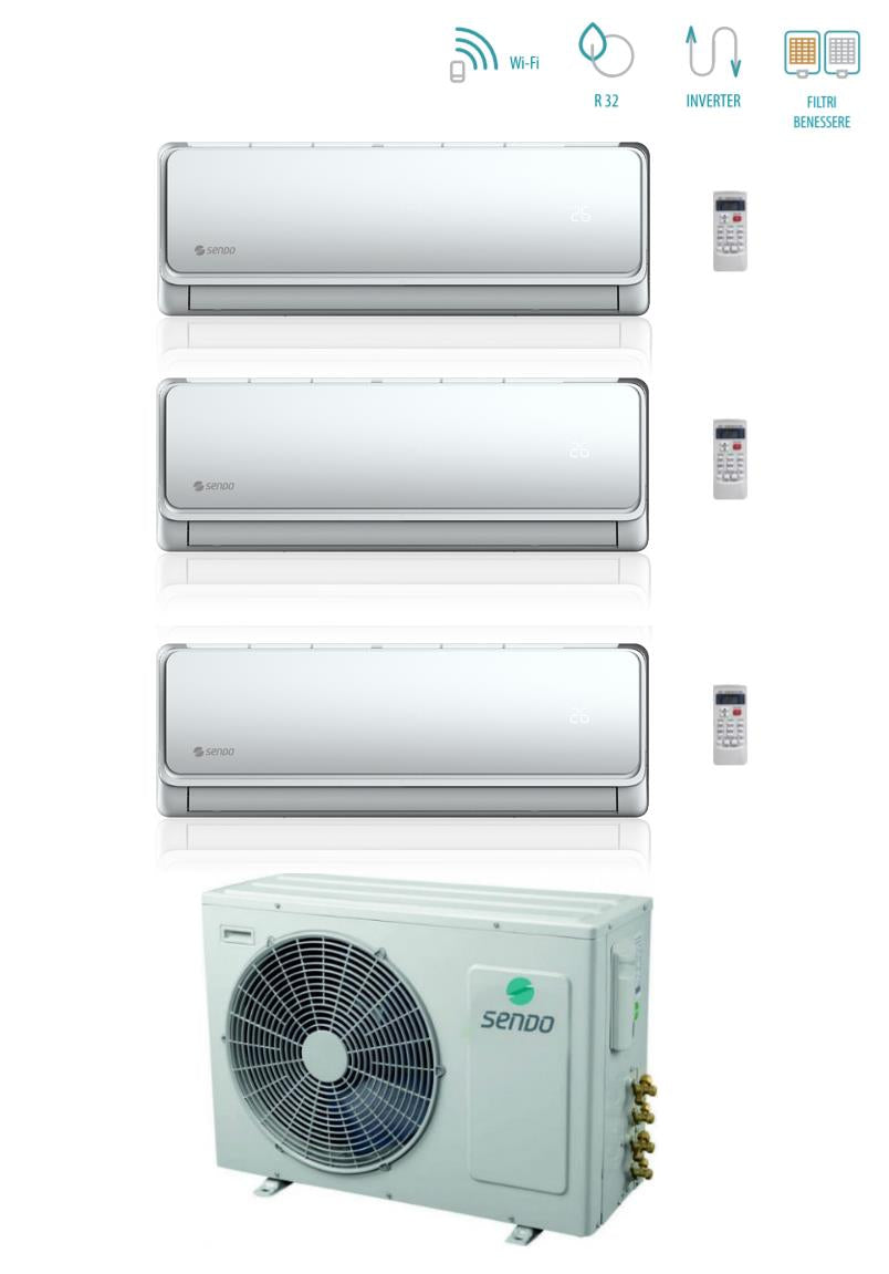 sendo climatizzatore condizionatore trial split inverter sendo ikaros l 9912 con sfm 27ou3 au2 r 32 wi fi integrato 9000900012000