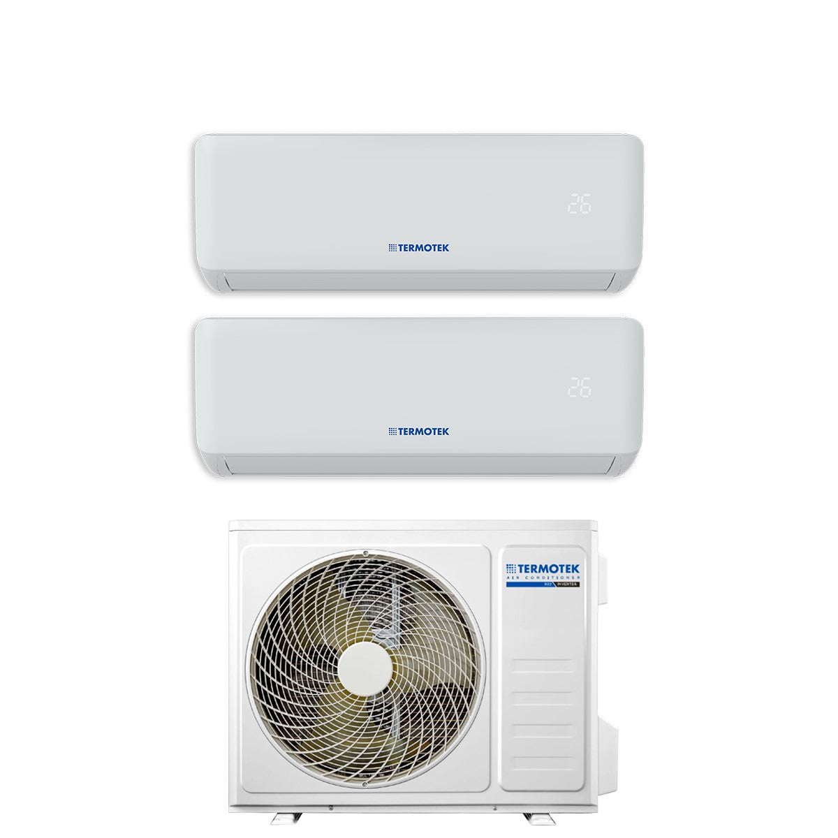 termotek climatizzatore condizionatore termotek dual split inverter serie airplus 912 con 2c r 32 wi fi integrato 900012000