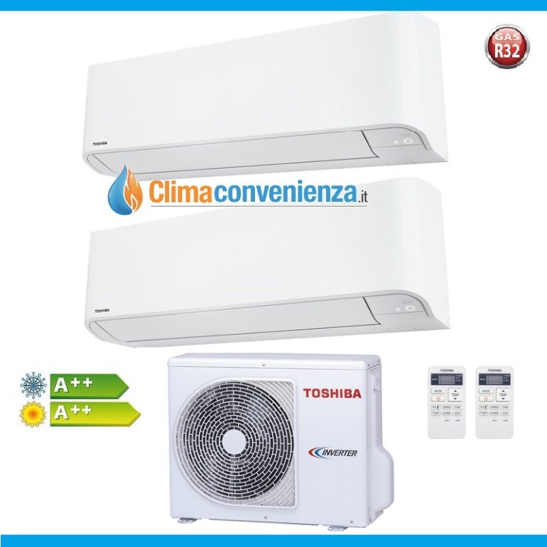 toshiba climatizzatore condizionatore dual split inverter toshiba mirai r32 1000016000 con ras 2m18u2avg e 1016 btu ean 8059657010469