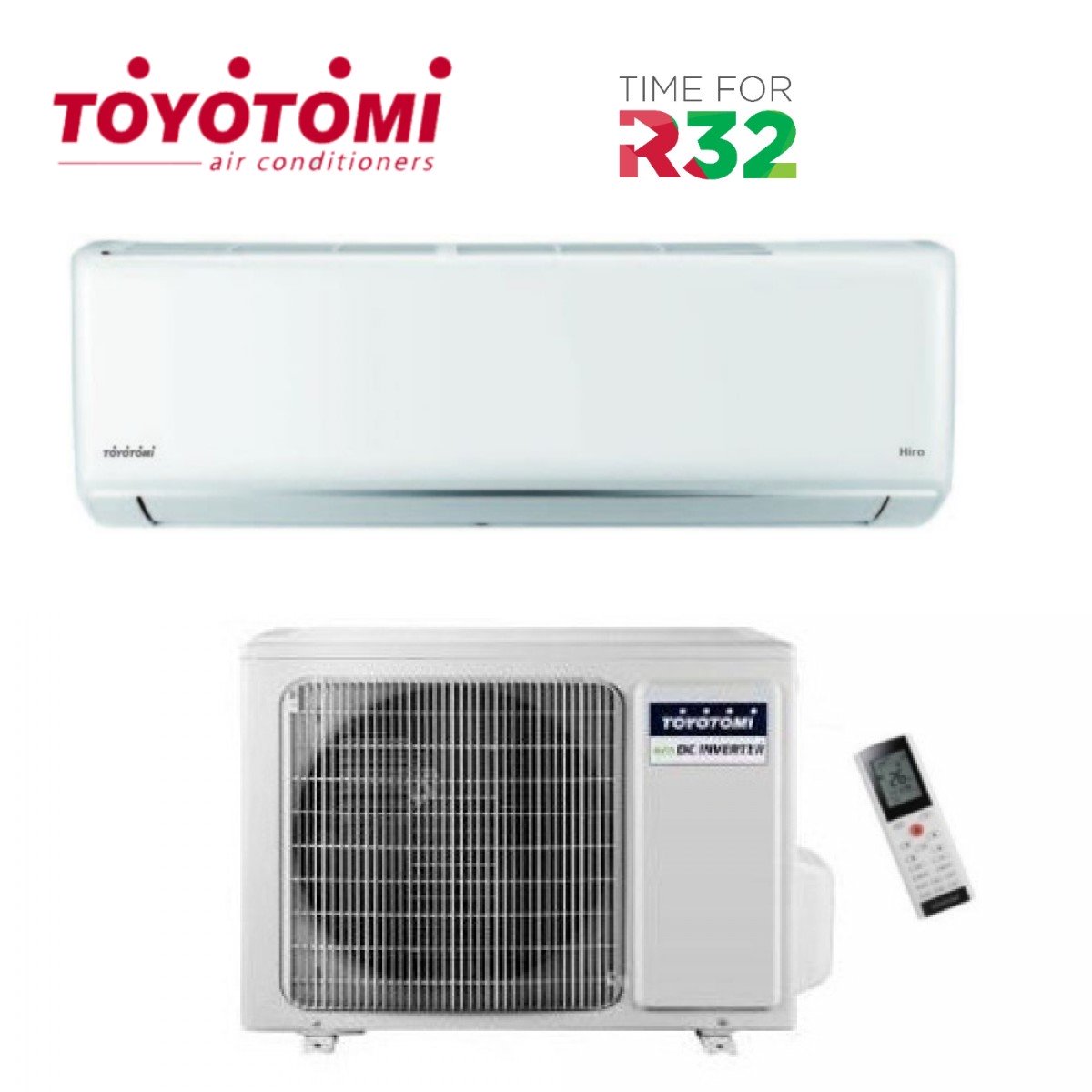 toyotomi climatizzatore condizionatore toyotomi inverter serie hiro 12000 btu r 32 wi fi incluso classe aa ean 8059657009241