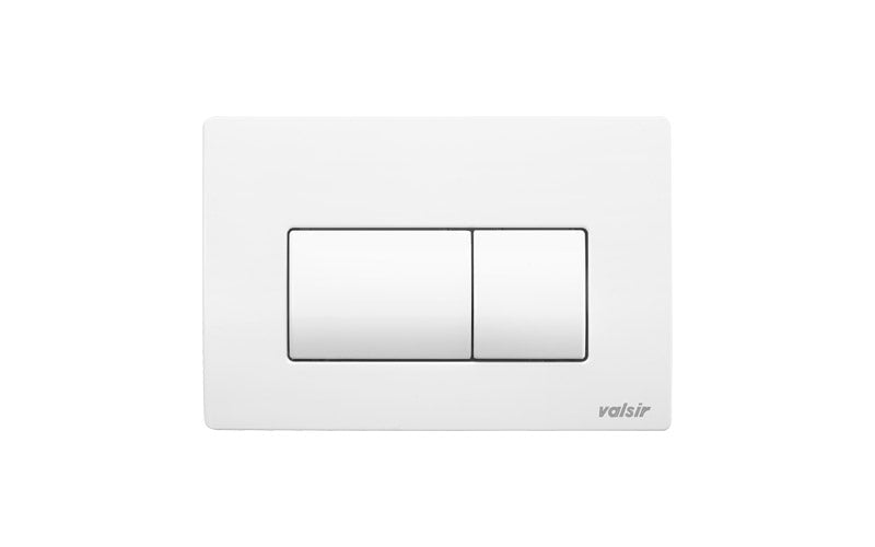 valsir placca di comando meccanica valsir p1 doppio scarico in abs bianca