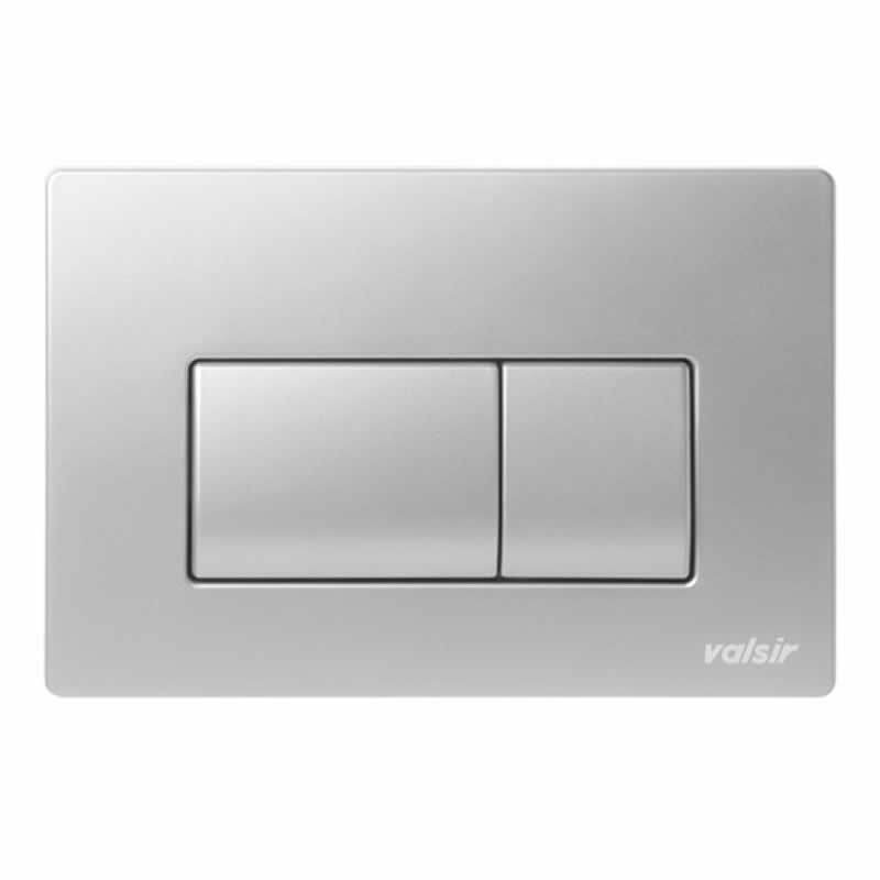 valsir placca di comando meccanica valsir p1 doppio scarico in abs cromo satinato