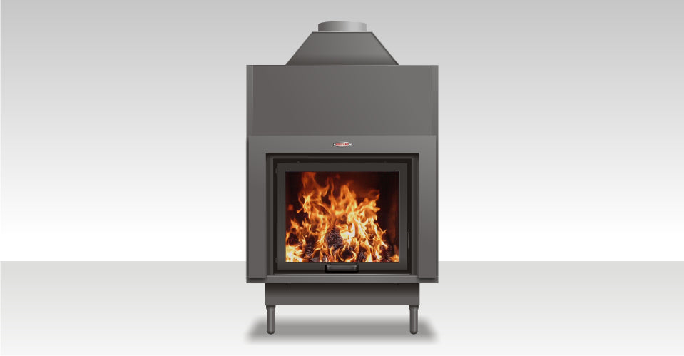 vulcano termocamino a legna new vulcano 25 a scomparsa verticale 1 scambiatore con centralina inclusa