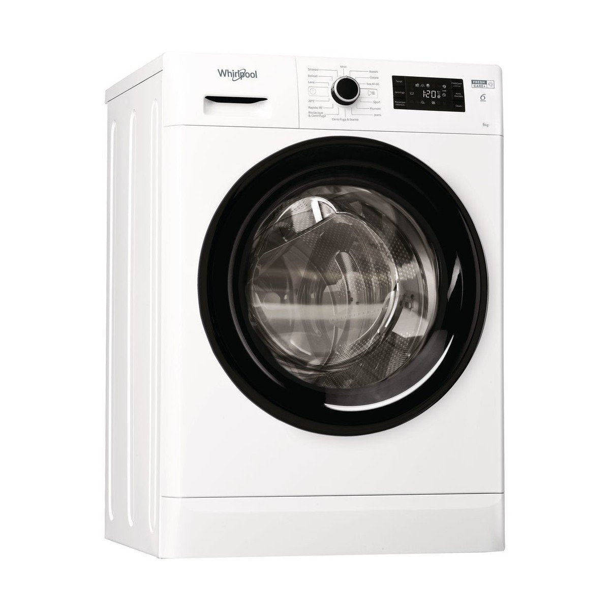 whirlpool lavatrice a carica frontale whirlpool 6 kg fwsg 61251 b it n freshcare 1200 giri classe f ean 8003437617034