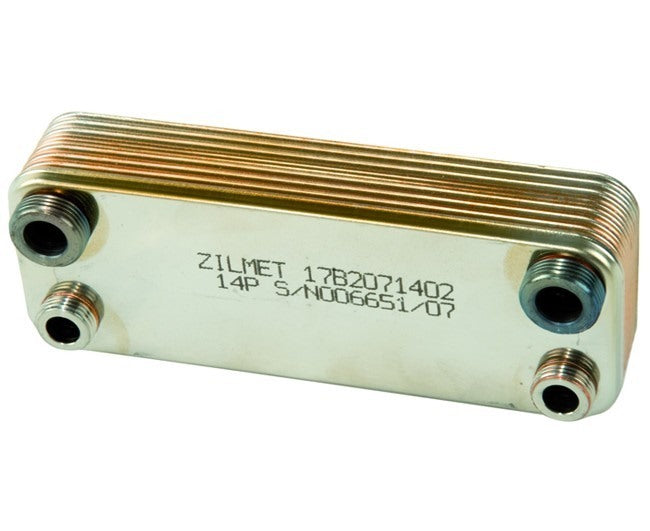 zilmet scambiatore saldobrasato zilmet per caldaia murale con 14 piastre modello 17b2071402 ean 8019855011262