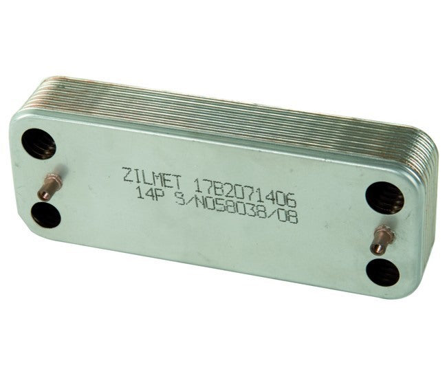 zilmet scambiatore saldobrasato zilmet per caldaie murali mts simat ariston ecoflam con 14 piastre modello 17b2071406 ean 8019855011309