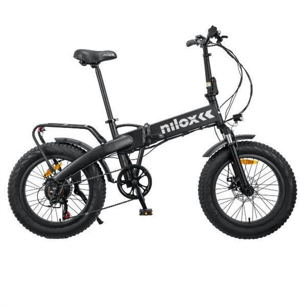 e bike nilox j4 30nxeb207v001v2 motore brushless high speed da 36v 250w batteria removibile lg da 36 v 8 ah gomme fat da 20 doppio freno a disco ean 8051122173921
