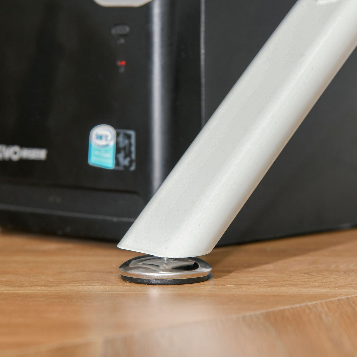 easycomfort easycomfort scrivania angolare con cassettiera scrivania ufficio porta pc in legno e metallo bianco 143 5x143 5x76cm