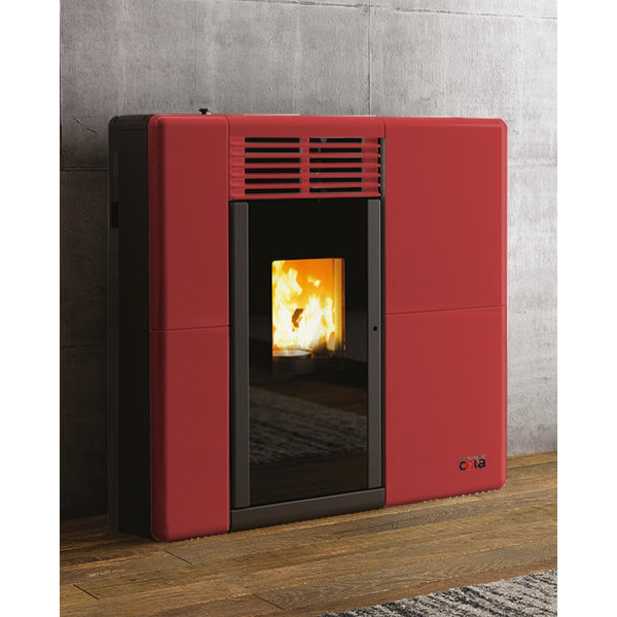 anselmo cola stufa a pellet canalizzabile anselmo cola modello afrodite 1104 kw disponibile in vari colori ean 8028693852425