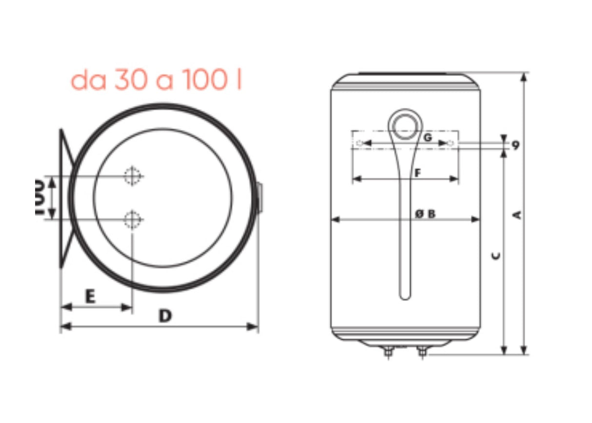 atlantic scaldabagni scaldabagno scaldacqua elettrico atlantic modello ego 30 litri verticale ean 3410538310965