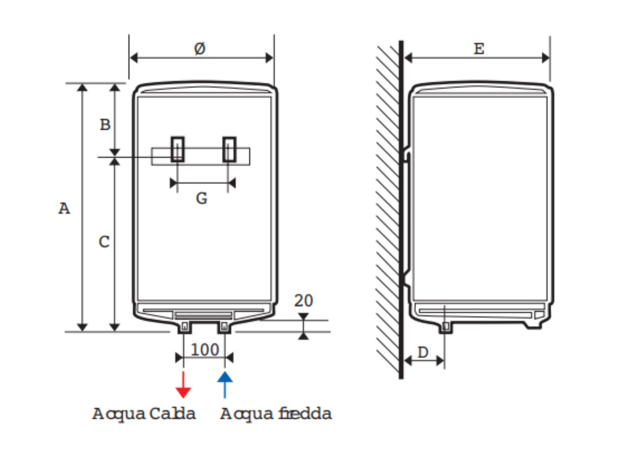atlantic scaldabagni scaldabagno scaldacqua elettrico atlantic modello opro lt 30 litri verticale ean 3410538310842