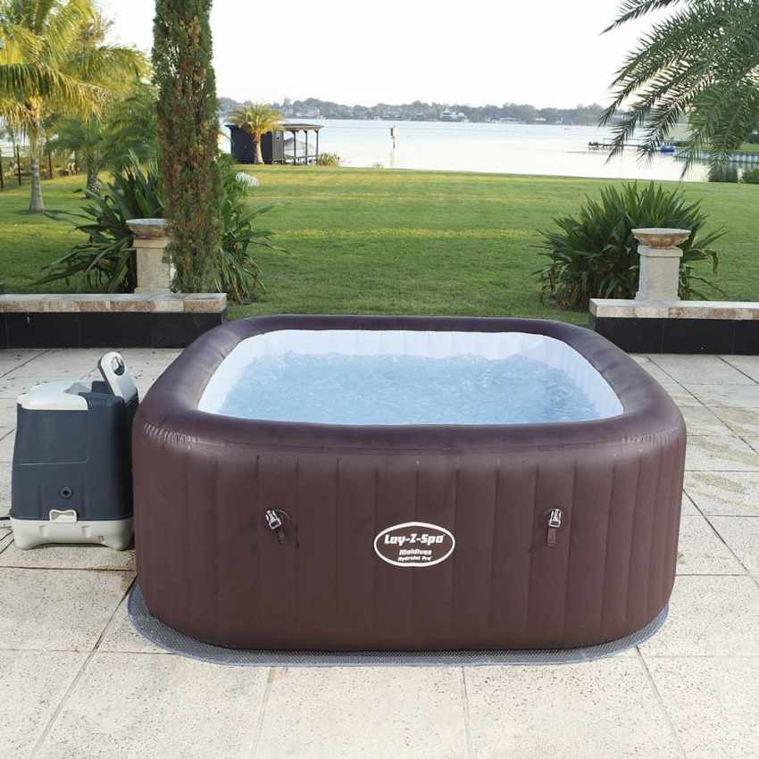 bestway piscina idromassaggio riscaldata gonfiabile bestway lay z spa maldives cm 201x201x80h mod 54173