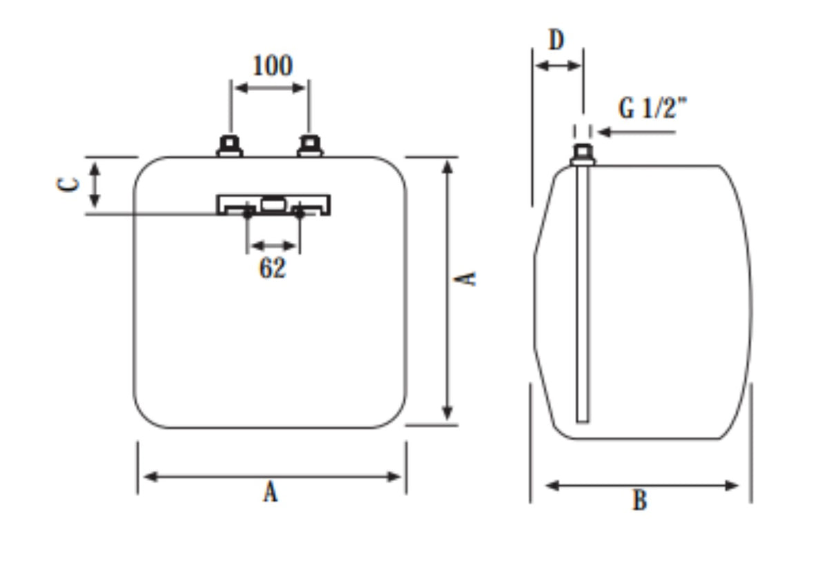 chaffoteaux scaldabagno scaldacqua elettrico chaffoteaux modello chx 10 2 u eu 10 litri sottolavello ean 5414849553903