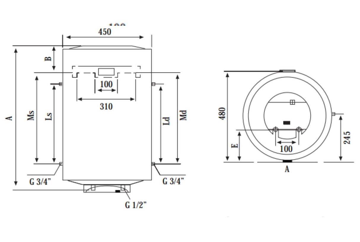 chaffoteaux scaldabagno scaldacqua elettrico chaffoteaux modello chx evo 50 2 eu 50 litri verticale ean 5414849622494