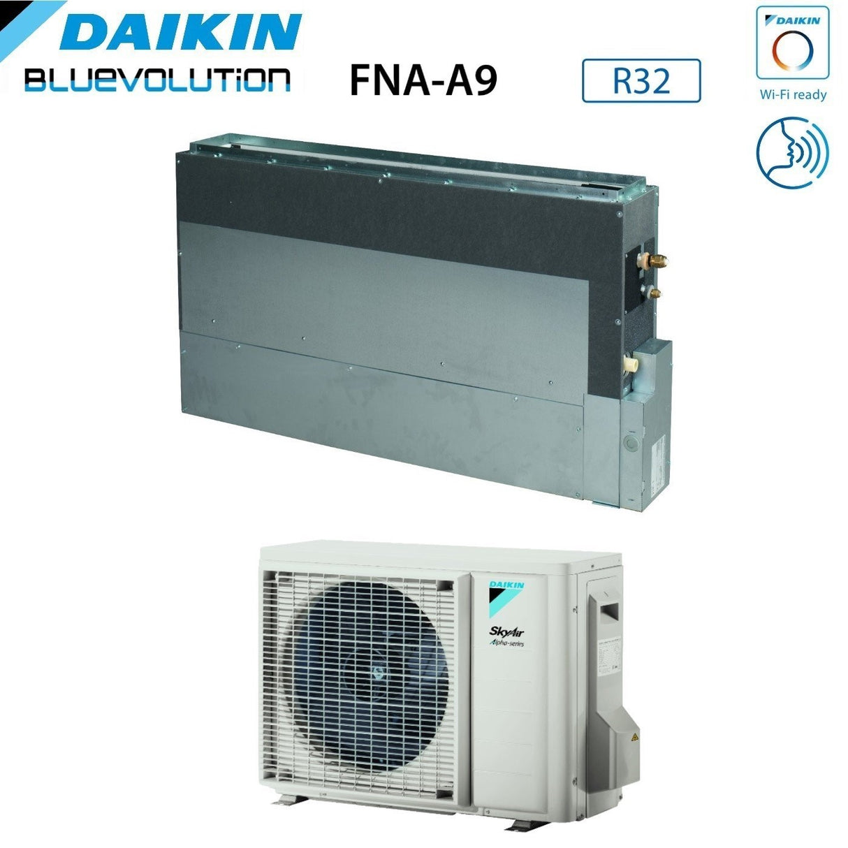 daikin climatizzatore condizionatore daikin bluevolution a pavimento ad incasso skyair alpha series 21000 btu fna60a9 rzag60a r 32 wi fi optional