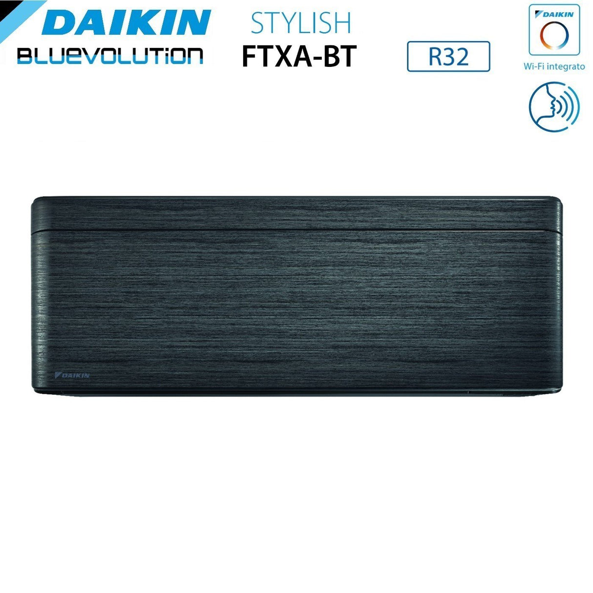 daikin climatizzatore condizionatore daikin bluevolution trial split inverter serie stylish real blackwood 7712 con 3mxm52n r 32 wi fi integrato 7000700012000 colore legno nero garanzia italiana