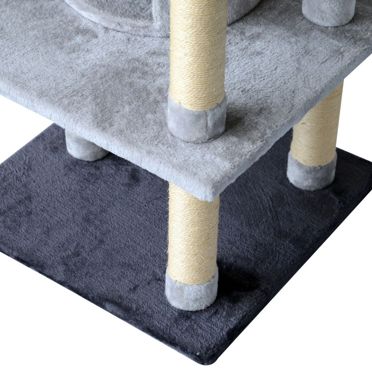 easycomfort easycomfort albero per gatti di 3 livelli con topolino grigio 48x48x100cm ean 8054111846073