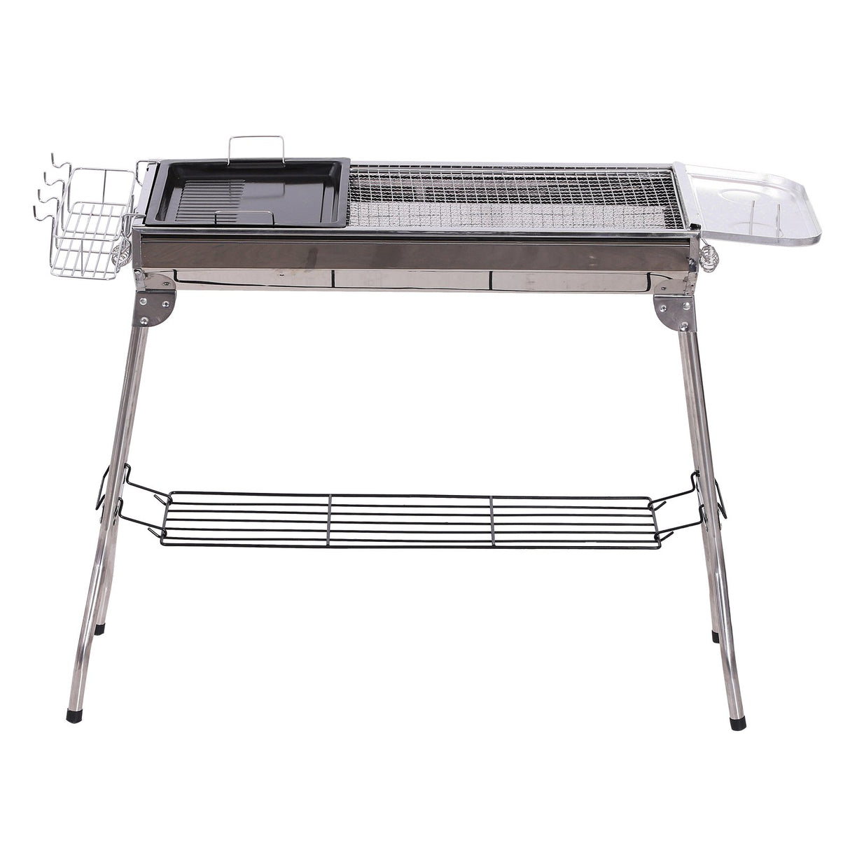 easycomfort easycomfort barbecue a carbonella pieghevole portatile in acciaio 104x33x70cm ean 8054111843942