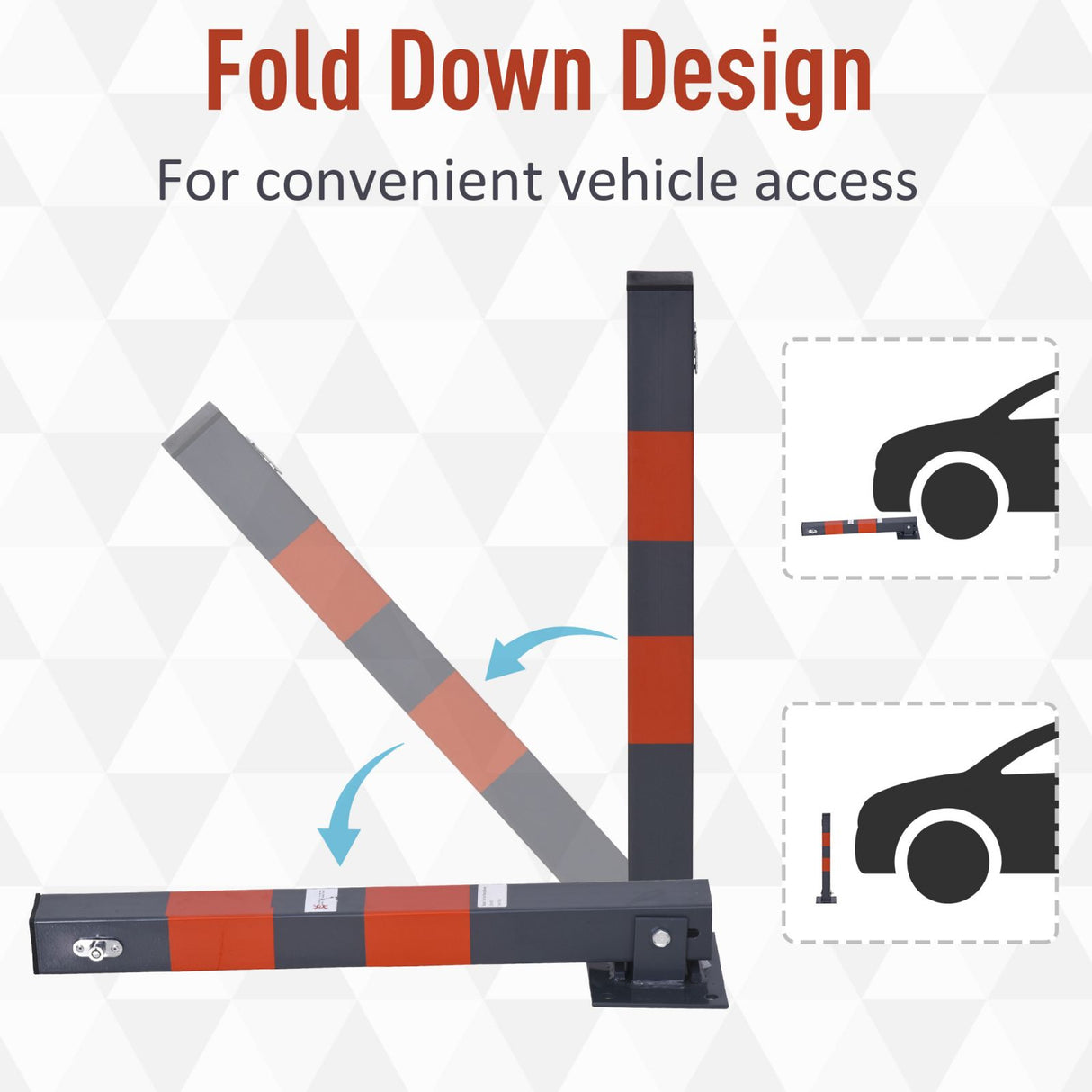 easycomfort easycomfort barriera per parcheggio pieghevole adesivi riflettenti rossi 3 chiavi acciaio ean 8054111841283